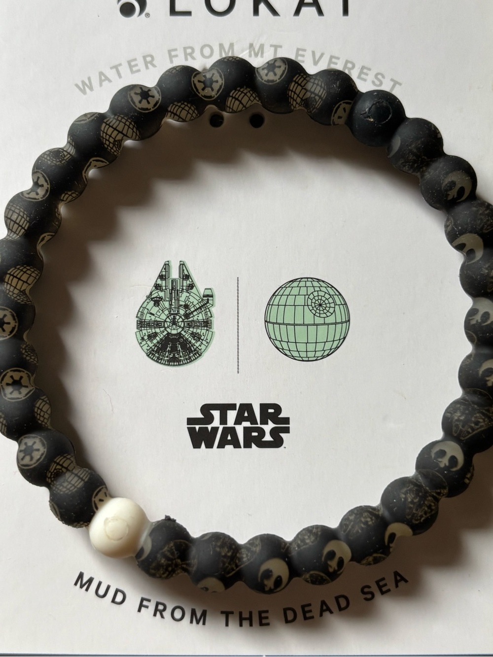 Lokai Bracelet Size XL Star Wars millennium falcon and Death Star, brand new - Picture 3 of 4